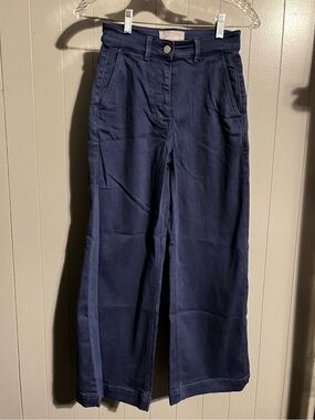 Everlane The Wide Leg Crop Pants Blue